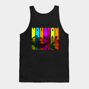 Retro Houston Texas Cityscape Skyline Tank Top